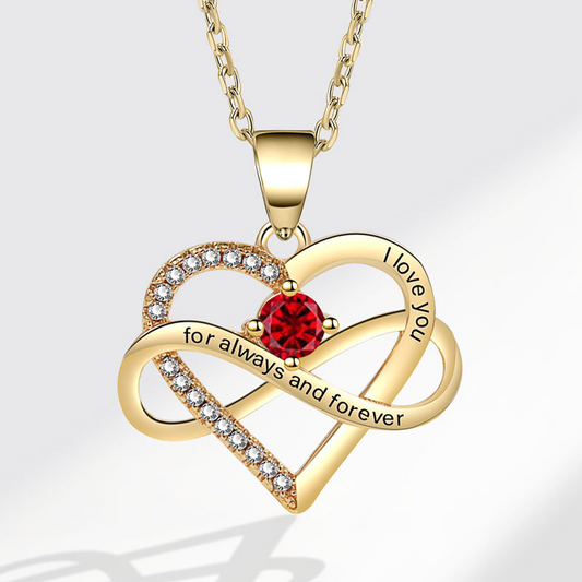 Collana cuore con zirconi