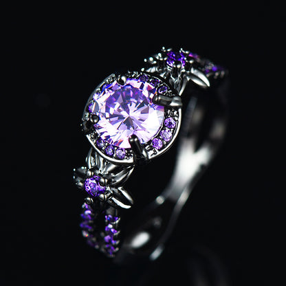 Anello opale con diamante