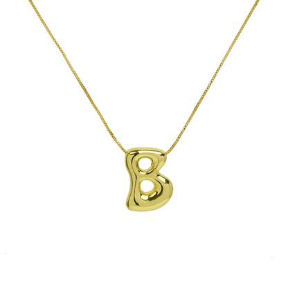 Collana lettera in ottone