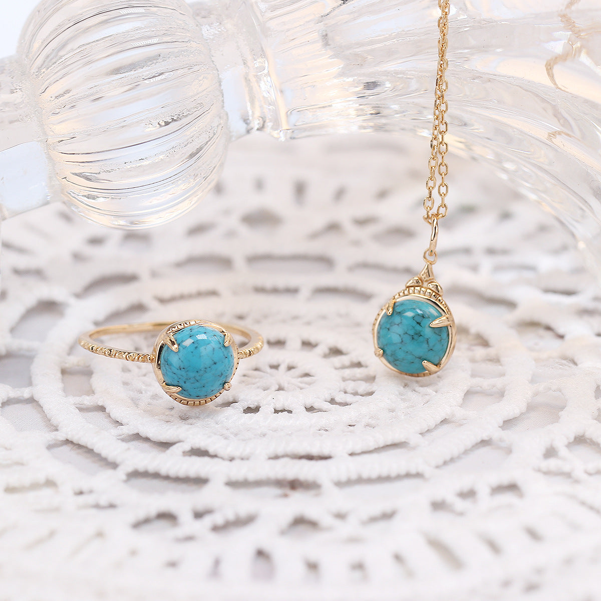 Set collane vintage argento placcato oro