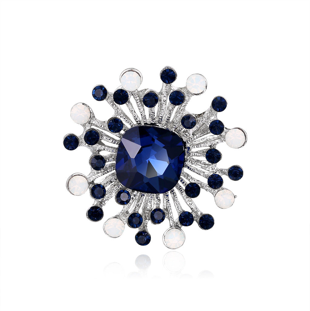 Spilla geometrica blu