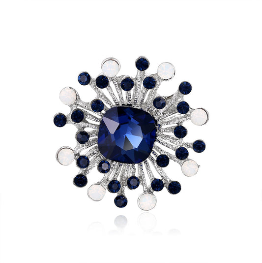Spilla geometrica blu