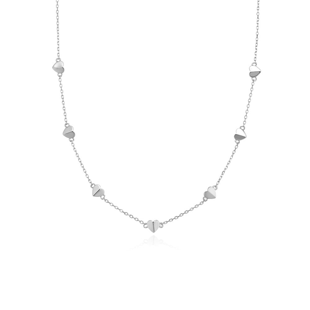 Collana lunga cuore argento 925