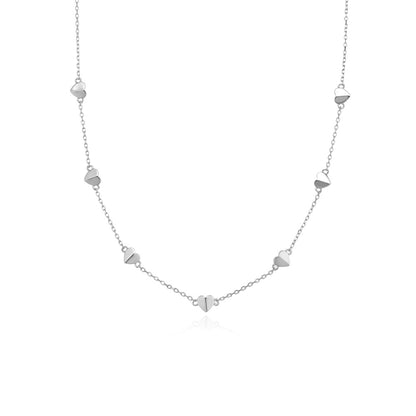 Collana lunga cuore argento 925