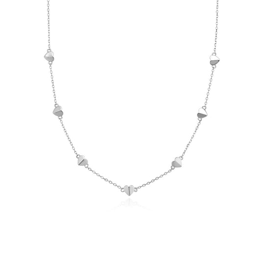 Collana lunga cuore argento 925