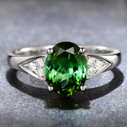 Anello Zirconi Rossi e Blu