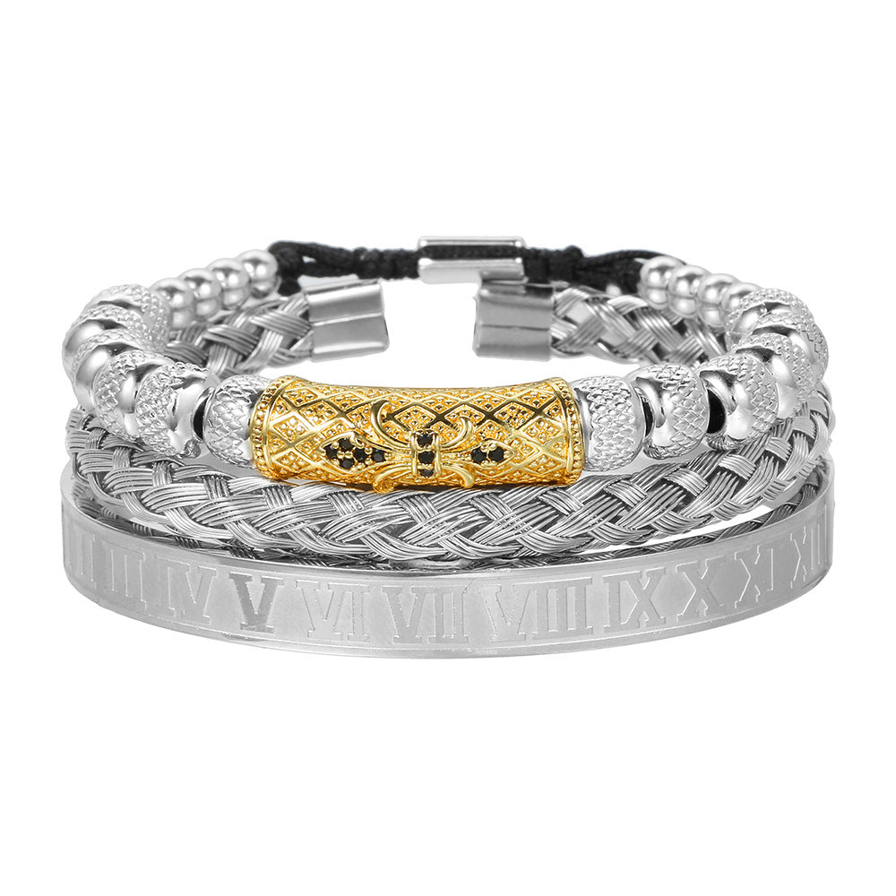Bracciale scheletro intrecciato