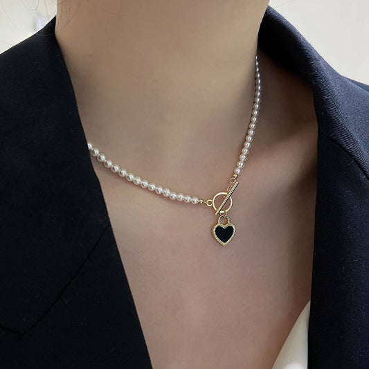 Collana cuore bicolore