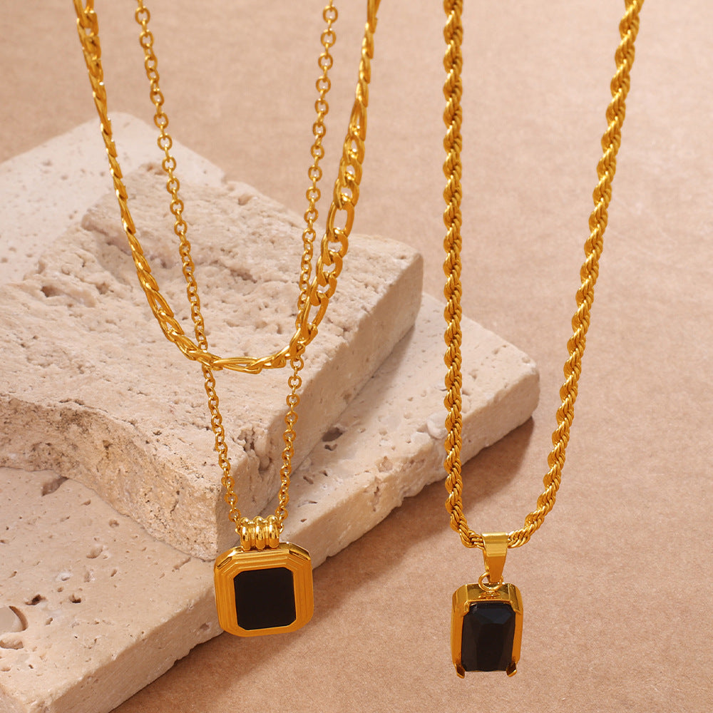 Collana Doppio Strato Onice