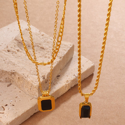 Collana Doppio Strato Onice