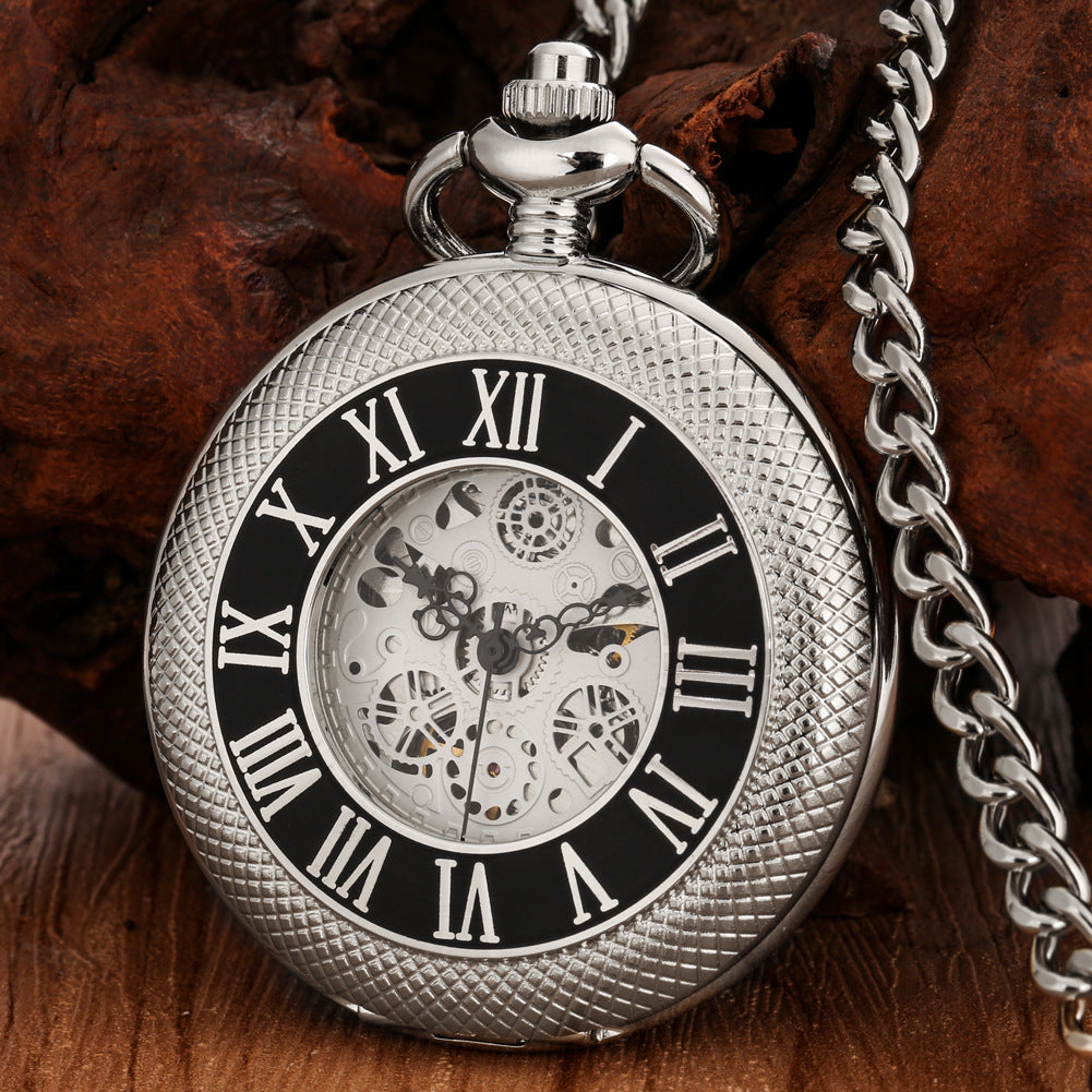 Orologio da tasca meccanico argento