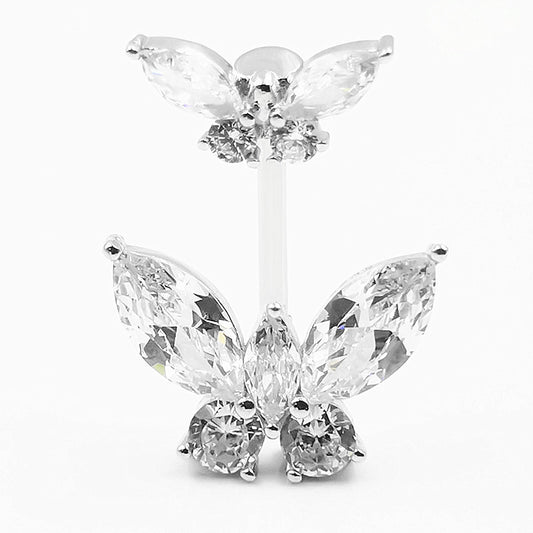 Piercing Ombelico Farfalla doppia