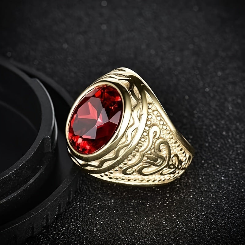 Anello uomo inciso vintage