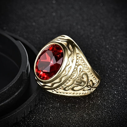 Anello uomo inciso vintage