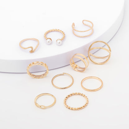 Set 10 anelli perle