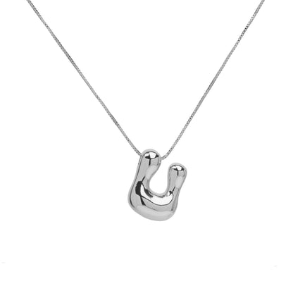 Collana lettera in ottone