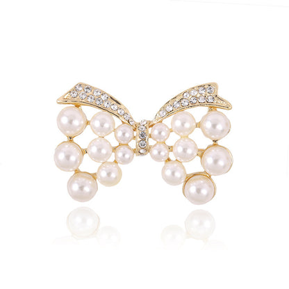Spilla perla strass