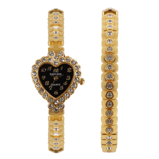 Orologio cuore strass da donna