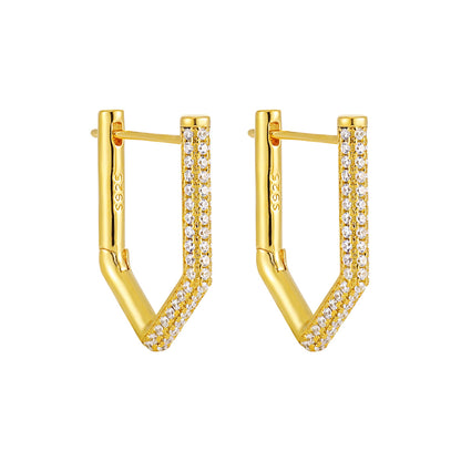 Orecchini geometrici strass micro