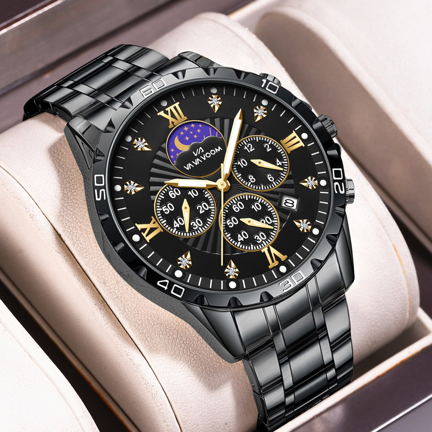 Orologio da uomo impermeabile con calendario luminoso