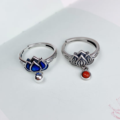 Anello loto argento