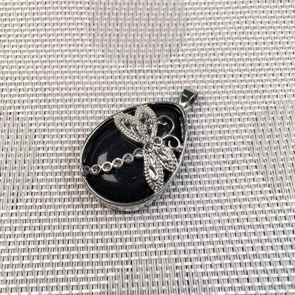 Collana libellula cristalli e gocce