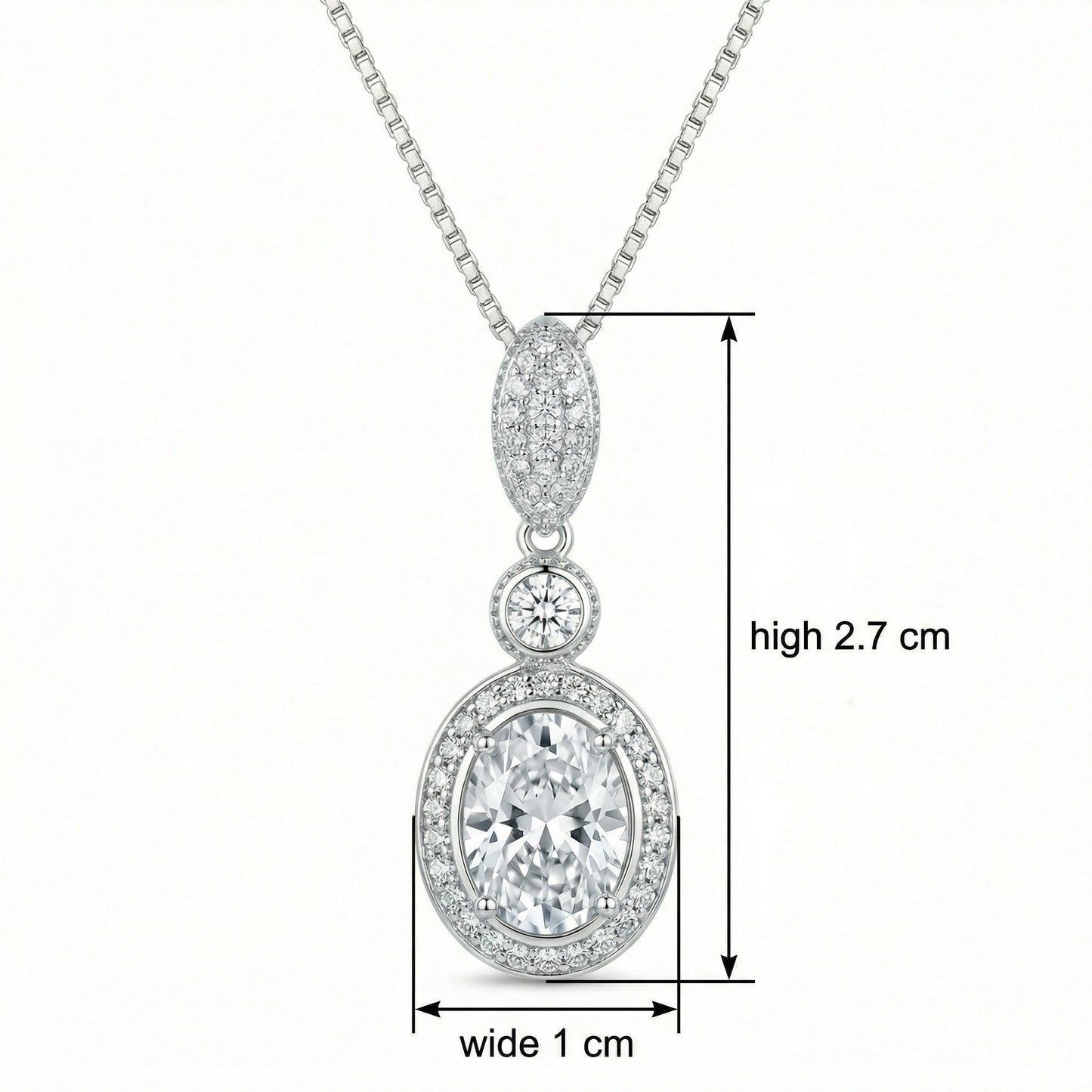 Collana ciondolo ovale triplo