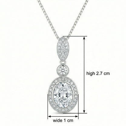 Collana ciondolo ovale triplo