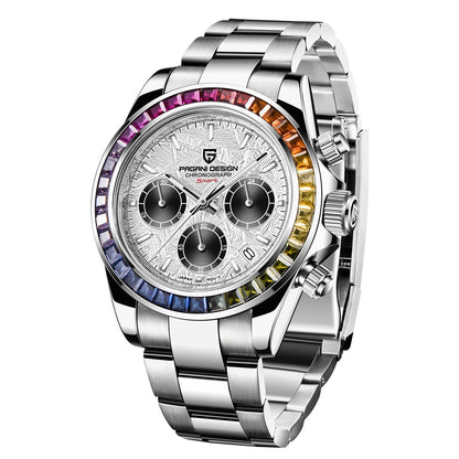 Orologio uomo acciaio cristalli