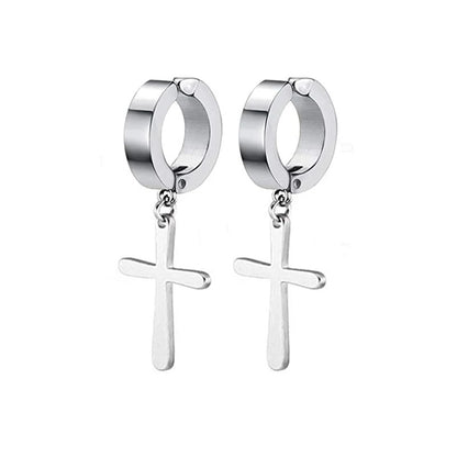 Orecchini clip croce magnetici
