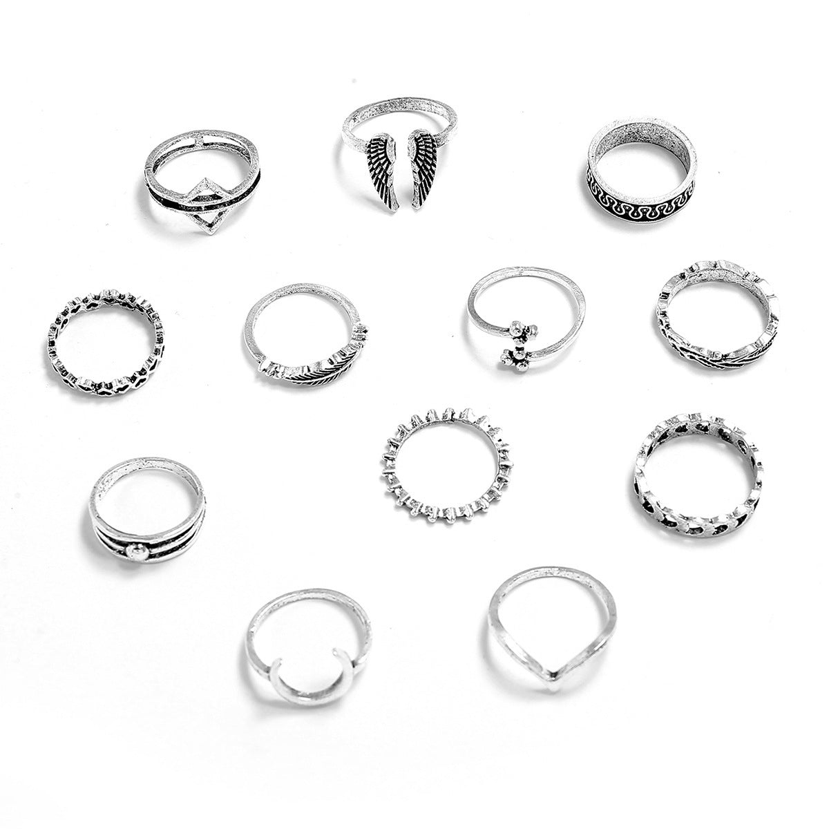 Set 12 anelli geometrici