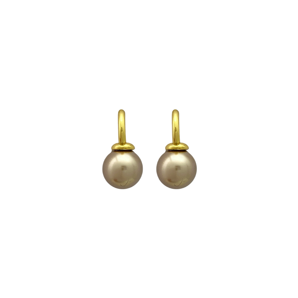 Orecchini perla clip champagne