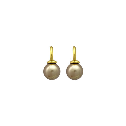Orecchini perla clip champagne