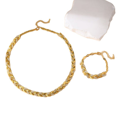 Set collana braccialetto diamanti