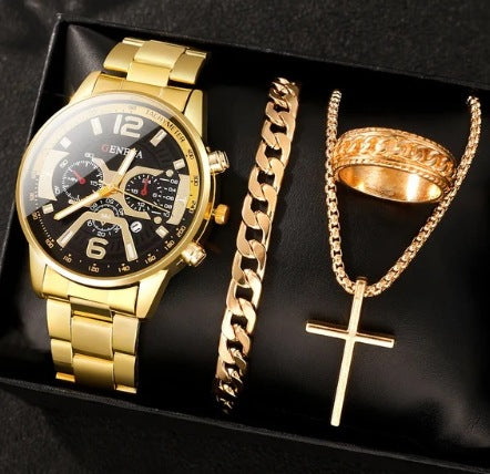 Orologio da uomo cinturino acciaio incrociato
