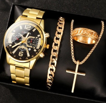 Orologio da uomo cinturino acciaio incrociato