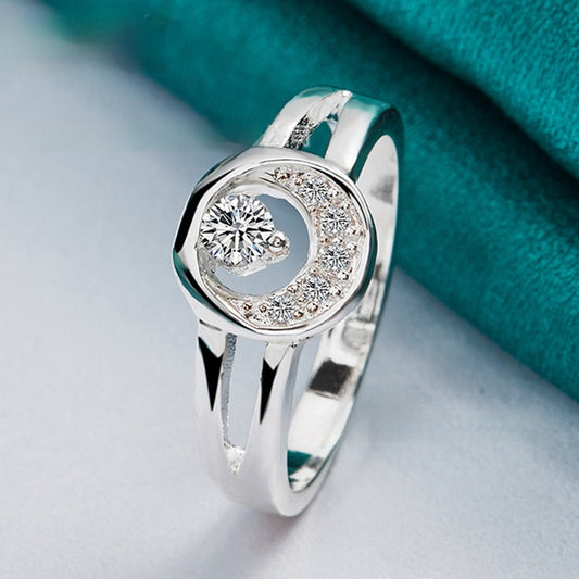 Anello luna zirconi