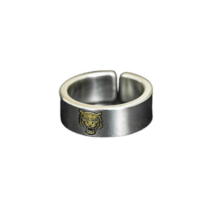 Anello tigre argento tibetano