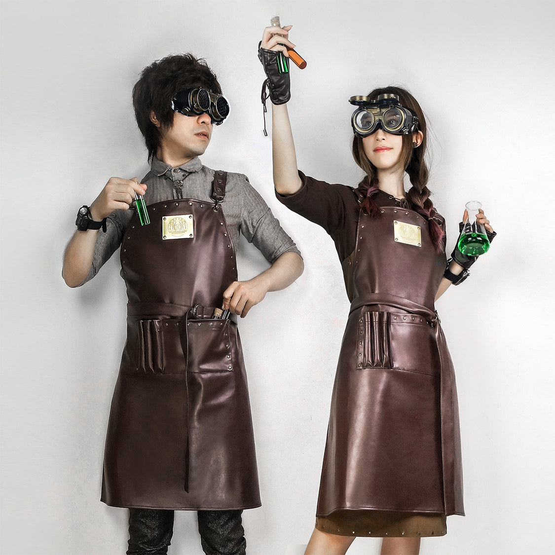 Occhiali steampunk rotondi industriali
