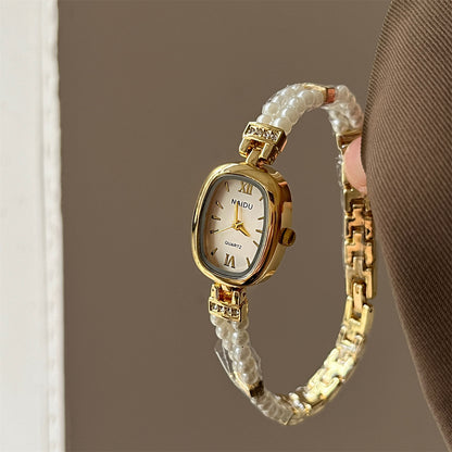 Orologio donna ovale perle
