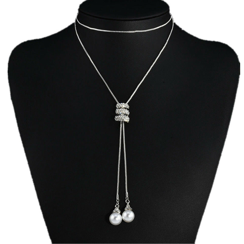 Collana di perle doppia
