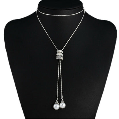 Collana di perle doppia