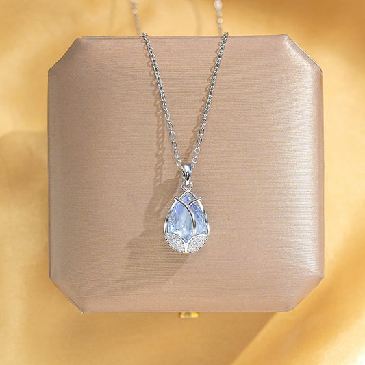 Collana tulipano con zirconi