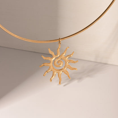 Spilla girasole acciaio