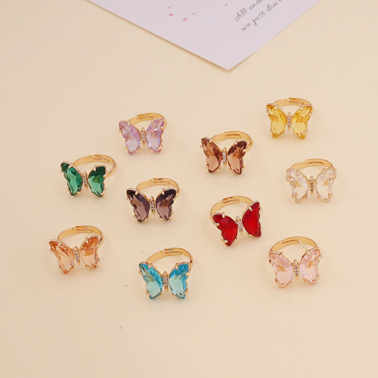 Anello farfalla zirconi da donna