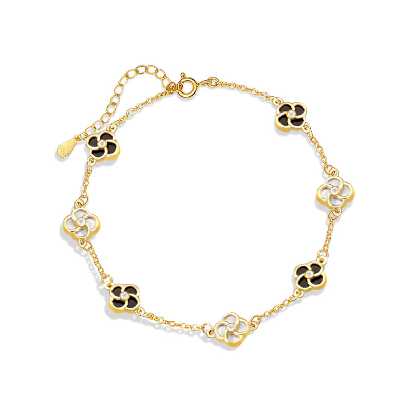 Bracciale quadrifoglio argento
