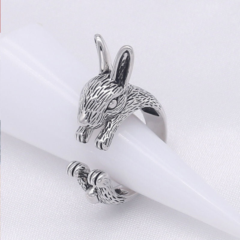 Anello zodiacale coniglio regolabile