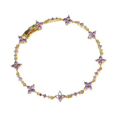 Bracciale quadrifoglio con nodo