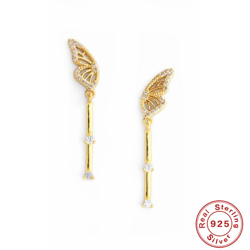 Orecchini farfalla perla argento sterling