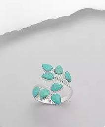 Anello agata otto foglie